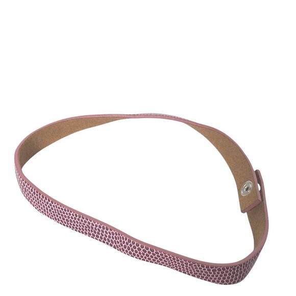 Boho Pink Faux Snakeskin Leather Bracelet Wristband Snap Closure Punk - Picture 3 of 3